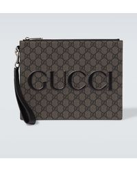 Gucci - GG Canvas Pouch With Strap - Lyst
