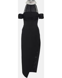 David Koma - Vestido Midi Adornado Con Cuello Halter - Lyst