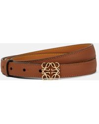 Loewe - Anagram Textured-leather Belt - Lyst