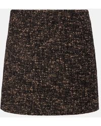 Blazé Milano - Coci Wool-Blend Tweed Miniskirt - Lyst