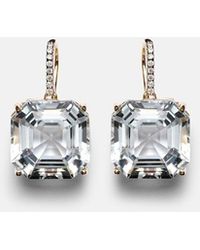 Mateo - 14Kt Earrings With Quartz And Diamonds - Lyst