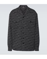 Dolce & Gabbana - Logo Jacquard Cotton-Blend Overshirt - Lyst