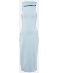 Alaïa - Robe Midi A Capuche En Jersey - Lyst
