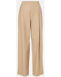 Vince - Cotton And Wool Wide-Leg Pants - Lyst