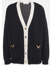 Valentino - Cardigan de lana virgen con VGold - Lyst