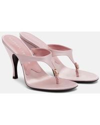 Herbert Levine - Kiss And Tell Embellished Satin Thong Sandals - Lyst