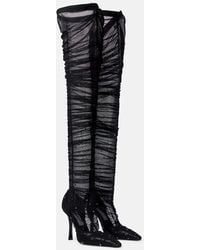 Jimmy Choo - Overknee-Stiefel Lotta 100 Aus Tuell - Lyst