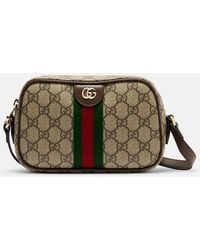 Gucci - Ophidia Small Leather-Trimmed Crossbody Bag - Lyst