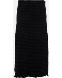 Jil Sander - A-Line Cotton Boucle Midi Skirt - Lyst