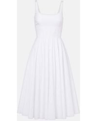 Emilia Wickstead - Midikleid Nikush Aus Baumwolle - Lyst
