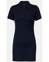 Gucci - Web Stripe Ribbed-Knit Jersey Polo Dress - Lyst