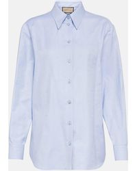 Gucci - Interlocking G Jacquard Cotton Shirt - Lyst