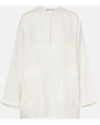 Asceno - Oversized Linen Top - Lyst