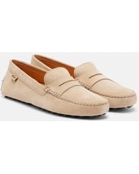 Tod's - Gommino Suede Driving Shoes - Lyst