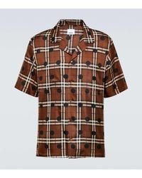 Burberry - Polka-dot Checked Silk Twill Shirt - Lyst