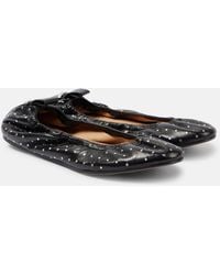 Isabel Marant - Belna Embellished Leather Ballet Flats - Lyst