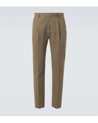 Sunspel - Striped Cotton Tapered Pants - Lyst