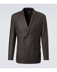 Brioni - Prince Of Wales Check Wool Blazer - Lyst
