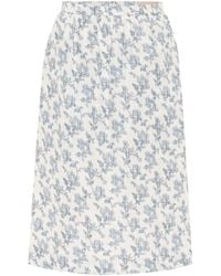 Brock Collection Quadratic Cotton-blend Midi Skirt - Blue