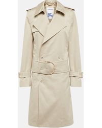 Burberry - Cotton And Silk Trench Coat - Lyst