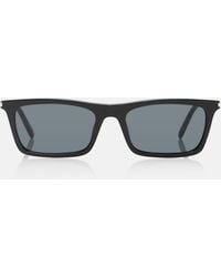 Saint Laurent - Corner Angle Rectangular Sunglasses - Lyst