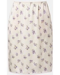 Dorothee Schumacher - Shiny Daydream Silk Satin Midi Skirt - Lyst