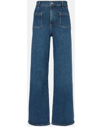 FRAME - High-Rise Wide-Leg Jeans Le Slim Palazzo - Lyst