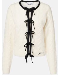 Ganni - Wool And Cashmere Cardigan - Lyst