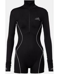 Balenciaga - Logo Zip-Up Bodysuit - Lyst
