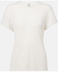 TOTEME - Knitted Silk T-Shirt - Lyst