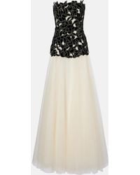 Costarellos - Alessi Embellished Tulle Gown - Lyst