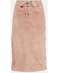 Tom Ford - Plonge Leather Midi Skirt - Lyst