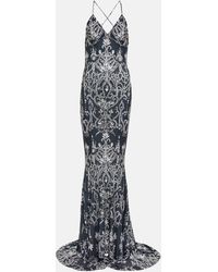 Norma Kamali - Printed Fishtail Gown - Lyst