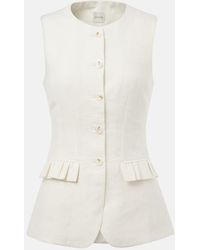 Posse - Chaleco Matilda De Lino Con Volantes - Lyst