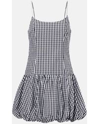 Faithfull the Brand - Gingham Gathered Cotton Poplin Minidress - Lyst