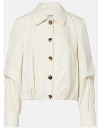 Loewe - Cotton And Silk Blouson Jacket - Lyst