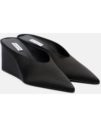 Alaïa - Cube 75 Suede Wedge Mules - Lyst