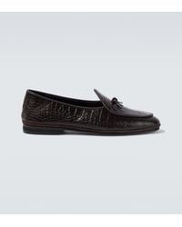 Rubinacci - Marfy Croc-Effect Leather Loafers - Lyst