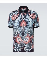 Etro - Paisley Cotton Pique Polo Shirt - Lyst