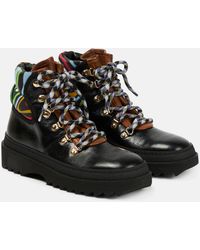 Emilio Pucci - X Fusalp Printed Leather Ankle Boots - Lyst