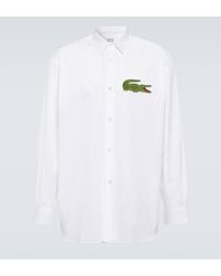 Comme des Garçons - X Lacoste Logo Cotton Poplin Shirt - Lyst