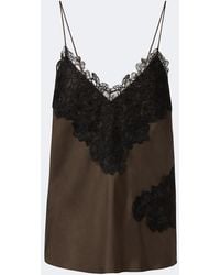 Rohe - Lace-Trimmed Silk Satin Camisole - Lyst