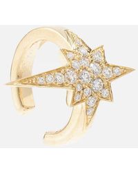 Robinson Pelham - Einzelner Ear Cuff North Star aus 14kt Gelbgold mit Diamanten - Lyst
