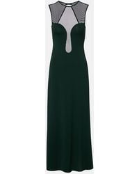 Eres - Scene Mesh-Trimmed Jersey Maxi Dress - Lyst