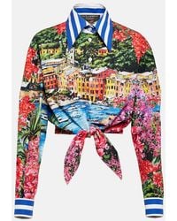 Dolce & Gabbana - Portofino Printed Cotton Jersey T-Shirt - Lyst