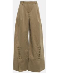 Altuzarra - Hency Wide-leg Cotton-blend Trousers - Lyst
