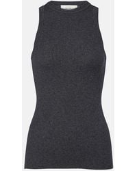 Lisa Yang - Amya Ribbed-Knit Cotton And Cashmere Tank Top - Lyst