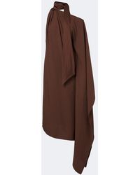 ‎Taller Marmo - Atlas Asymmetric Scarf-Detail Midi Dress - Lyst