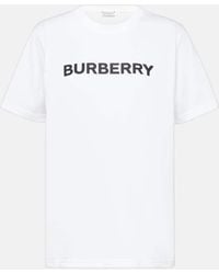 Burberry - Logo print crew neck camisetas y polos - Lyst