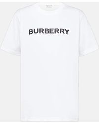 Burberry - T-shirt in jersey di cotone con logo - Lyst
